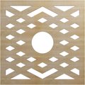 Ekena Millwork Chevron Wood Fretwork Pierced Ceiling Medallion, Hickory, 16"OD x 4 1/8"ID x 1/4"T CMWP16X16X0250CHHI